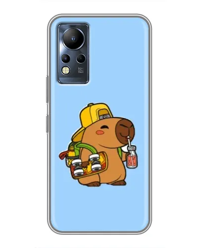 Чехол для Infinix Note 11 с картинкой «Капибара на скейте»