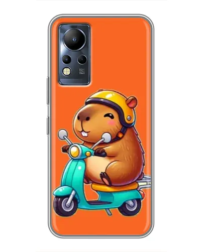 Чехол для Infinix Note 11 с картинкой «Капибара на скутере»