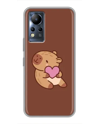 Чехол для Infinix Note 11 с картинкой «Капибара с сердцем»