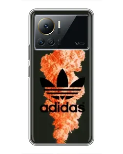 Чехол для Infinix Note 12 2023 с картинкой «Оранжевый дым Adidas»