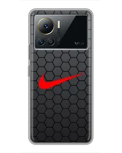 Чехол для Infinix Note 12 2023 с картинкой «Nike — карбоновая сетка»