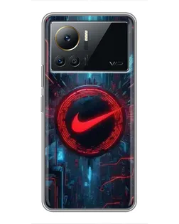 Чехол для Infinix Note 12 2023 с картинкой «Техногенный стиль Nike»