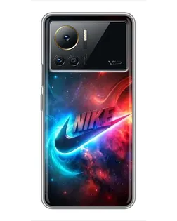 Чехол для Infinix Note 12 2023 с картинкой «Огненный логотип Nike»