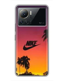 Чехол для Infinix Note 12 2023 с картинкой «Nike на закате солнца»