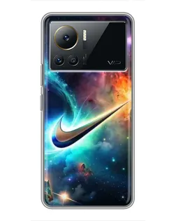 Чехол для Infinix Note 12 2023 с картинкой «Космический Nike Swoosh»