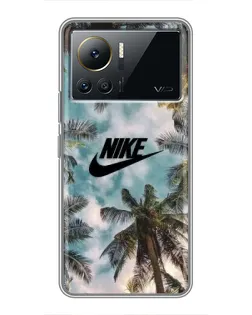 Чехол для Infinix Note 12 2023 с картинкой «Тропический принт Nike»