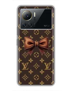 Чехол для Infinix Note 12 2023 с картинкой «LV с бантом»
