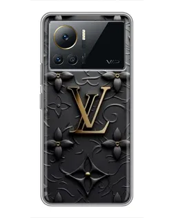 Чехол для Infinix Note 12 2023 с картинкой «Кожаная текстура LV»