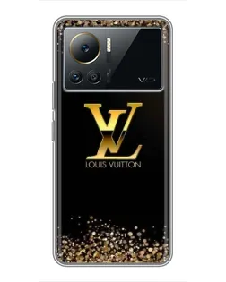 Чехол для Infinix Note 12 2023 с картинкой «LV — золотые искры»
