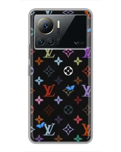 Чехол для Infinix Note 12 2023 с картинкой «Цветная монограмма LV»