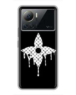 Чехол для Infinix Note 12 2023 с картинкой «Цветочная монограмма»