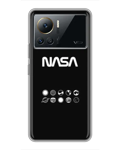 Чехол для Infinix Note 12 2023 с картинкой «NASA — технический принт»