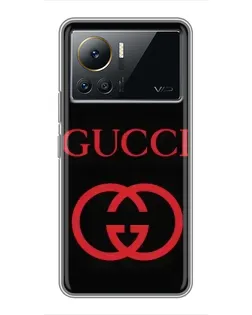 Чехол для Infinix Note 12 2023 с картинкой «Gucci — красный логотип»