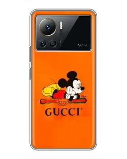 Чехол для Infinix Note 12 2023 с картинкой «Микки Маус Gucci — оранж»