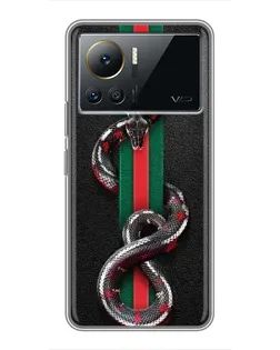Чехол для Infinix Note 12 2023 с картинкой «Gucci — змея на полосе»