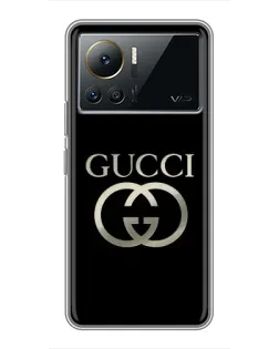 Чехол для Infinix Note 12 2023 с картинкой «Gucci — золото на черном»