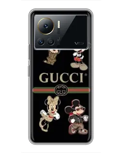 Чехол для Infinix Note 12 2023 с картинкой «Gucci — герои Disney и монограмма»