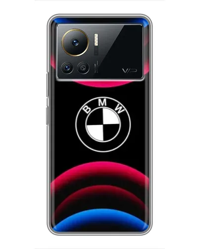 Чехол для Infinix Note 12 2023 с картинкой «Логотип BMW и неоновые дуги» Чехол для Infinix Note 12 2023 с картинкой «Логотип BMW и неоновые дуги»