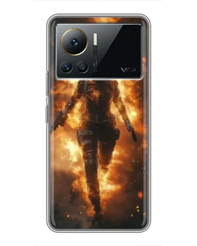 Чехол для Infinix Note 12 2023 с картинкой «BMW — скорость в дожде»