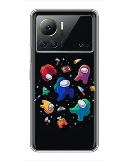 Чехол для Infinix Note 12 2023 с картинкой «Among Us космос» Чехол для Infinix Note 12 2023 с картинкой «Among Us космос»