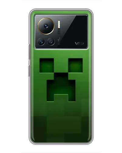 Чехол для Infinix Note 12 2023 с картинкой «Крипер микро-дизайн»