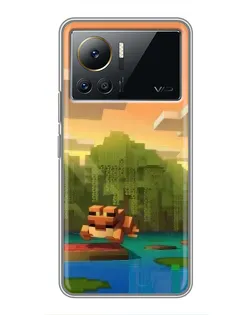 Чехол для Infinix Note 12 2023 с картинкой «Майнкрафт закат солнца» Чехол для Infinix Note 12 2023 с картинкой «Майнкрафт закат солнца»
