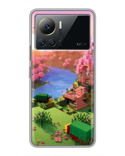 Чехол для Infinix Note 12 2023 с картинкой «Розовое дерево Minecraft»