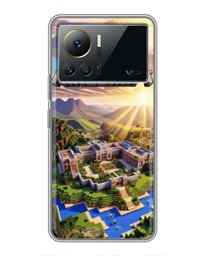 Чехол для Infinix Note 12 2023 с картинкой «Minecraft панорама»