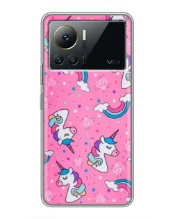 Чехол для Infinix Note 12 2023 с картинкой «Unicorn паттерн розовый» Чехол для Infinix Note 12 2023 с картинкой «Unicorn паттерн розовый»