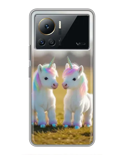 Чехол для Infinix Note 12 2023 с картинкой «Пара единорогов» Чехол для Infinix Note 12 2023 с картинкой «Пара единорогов»