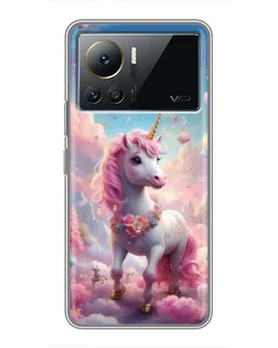 Чехол для Infinix Note 12 2023 с картинкой «Единорог среди облаков»