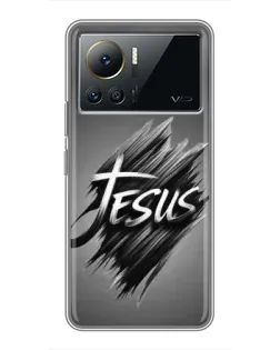 Чехол для Infinix Note 12 2023 с картинкой «Надпись Jesus Graffiti»