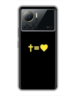 Чехол для Infinix Note 12 2023 с картинкой «Сердце и Крест»