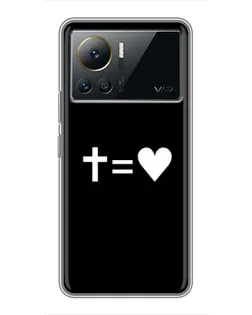 Чехол для Infinix Note 12 2023 с картинкой «Крест и Сердце»