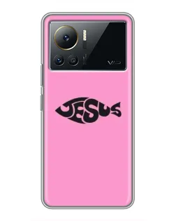 Чехол для Infinix Note 12 2023 с картинкой «Розовый символ  Jesus»
