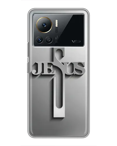 Чехол для Infinix Note 12 2023 с картинкой «Металлический крест Jesus» Чехол для Infinix Note 12 2023 с картинкой «Металлический крест Jesus»