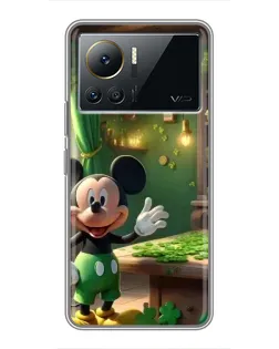 Чехол для Infinix Note 12 2023 с картинкой «Микки в мастерской»