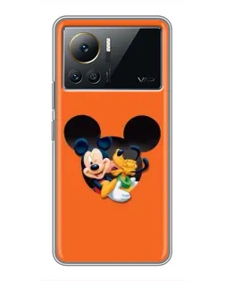 Чехол для Infinix Note 12 2023 с картинкой «Сердце Микки Минни»