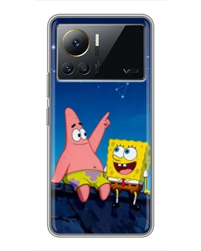Чехол для Infinix Note 12 2023 с картинкой «Губка Боб и Патрик ночью» Чехол для Infinix Note 12 2023 с картинкой «Губка Боб и Патрик ночью»