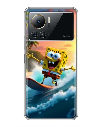 Чехол для Infinix Note 12 2023 с картинкой «Губка Боб серфингист» Чехол для Infinix Note 12 2023 с картинкой «Губка Боб серфингист»