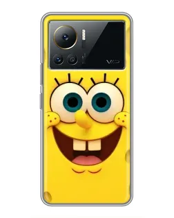 Чехол для Infinix Note 12 2023 с картинкой «Губка Боб улыбка»