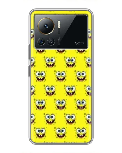 Чехол для Infinix Note 12 2023 с картинкой «Паттерн Губка Боб» Чехол для Infinix Note 12 2023 с картинкой «Паттерн Губка Боб»