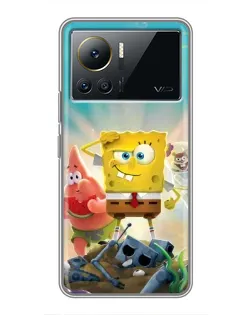 Чехол для Infinix Note 12 2023 с картинкой «Спанч Боб победитель»