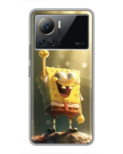 Чехол для Infinix Note 12 2023 с картинкой «Сияющий Спанч Боб» Чехол для Infinix Note 12 2023 с картинкой «Сияющий Спанч Боб»
