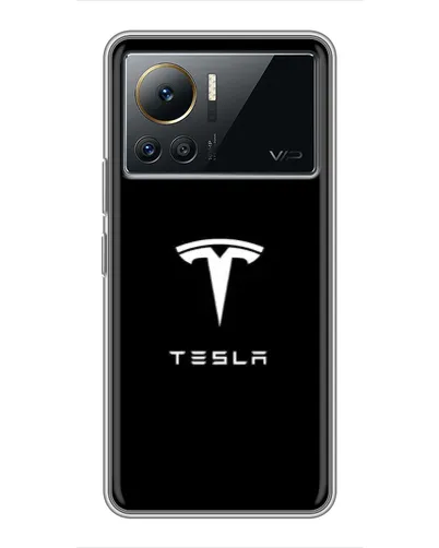 Чехол для Infinix Note 12 2023 с картинкой «Tesla White Logo» Чехол для Infinix Note 12 2023 с картинкой «Tesla White Logo»