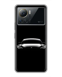 Чехол для Infinix Note 12 2023 с картинкой «Фары Tesla Night»