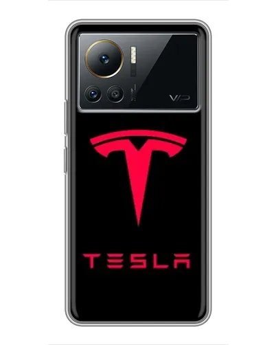 Чехол для Infinix Note 12 2023 с картинкой «Tesla Red Logo» Чехол для Infinix Note 12 2023 с картинкой «Tesla Red Logo»