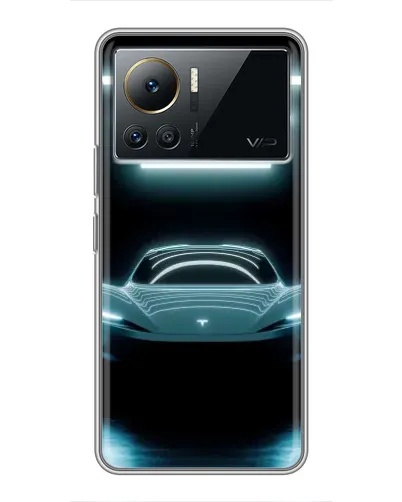 Чехол для Infinix Note 12 2023 с картинкой «Tesla в неоне» Чехол для Infinix Note 12 2023 с картинкой «Tesla в неоне»