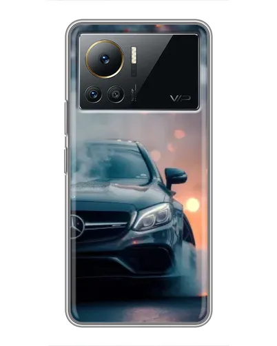 Чехол для Infinix Note 12 2023 с картинкой «Mercedes — ночной город»