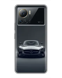 Чехол для Infinix Note 12 2023 с картинкой «Mercedes на черном»